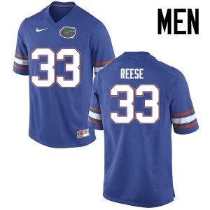 Men's Florida Gators #33 David Reese NCAA Nike Blue Authentic Stitched College Football Jersey CJU0662TB